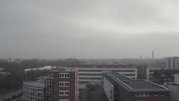 Industrial Buildings Polluted Urban Environment Pharmacampus Muenster Germany — Vídeo de Stock