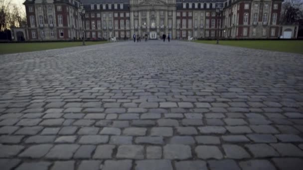 Students Leave Head Main Entrance University Building Muenster Germany — 비디오