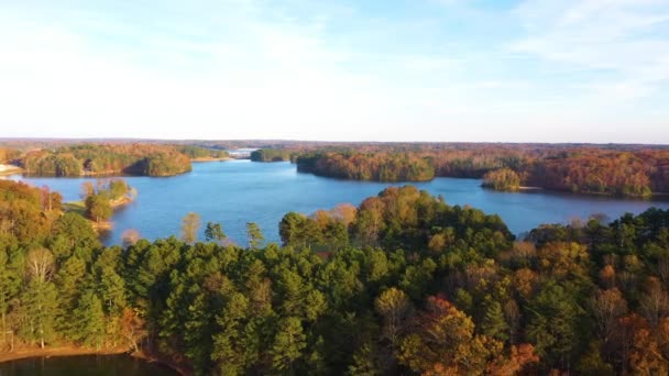 Fall Landscape Lake Lanier Georgia — Vídeo de stock