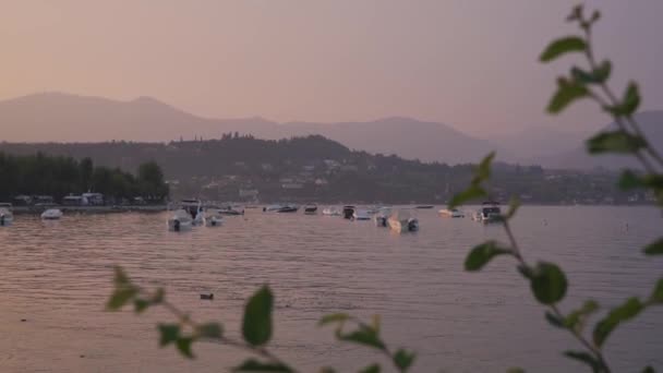 Sunset Manerba Del Garda Garda Lake North Italy Trentino Region — Videoclip de stoc