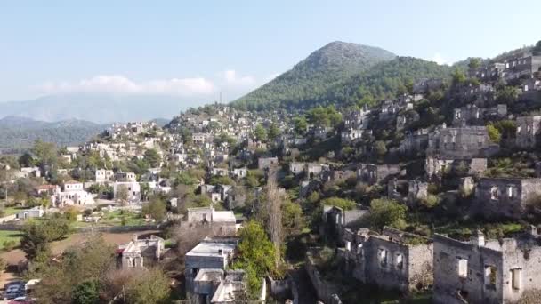 Abandoned Greek Village Kayakoy Famous Ghost Town Fethiye Turkey — Vídeo de Stock