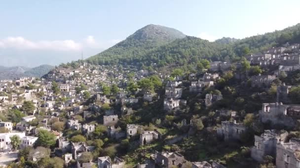 Kayakoy Abandoned Greek Village Famous Ghost Town Fethiye Turkey — Vídeo de stock