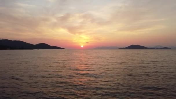 Perfect Moment Famous Sunset Calis Beach Fethiye Turkey — Stockvideo