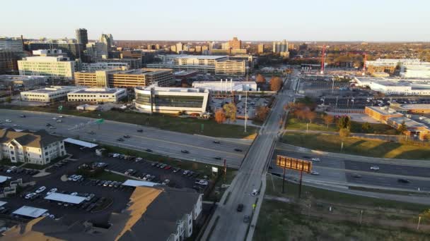 Highway Roads City Streets Business District Louis Μιζούρι — Αρχείο Βίντεο