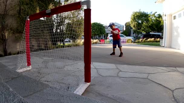 Street Hockey Shot Slow Motion Slo — Stock videók