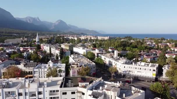 Top View Kemer Beautiful City Middle Lycian Way Turkey Mountains — Stok video