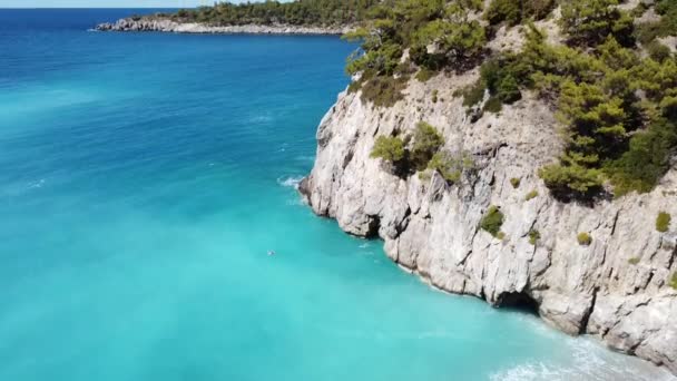 Incredible Paradise Beach True Paradise Turkey Located Famous Coast Lycian — Stockvideo