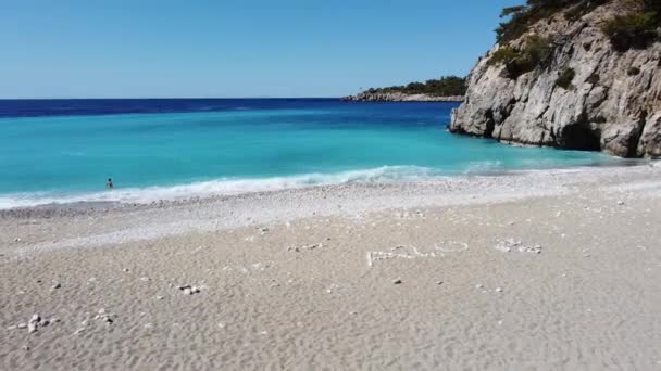 Paradise Beach Turkey Most Beautiful Beach Mediterranean — Stock video
