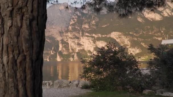 Garda Lake Riva Del Garda Italy Unique Shades Pure Nature — Stockvideo