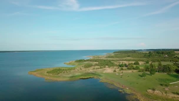 Дрони Вистрілені Узбережжі Естонського Острова Сааремаа — стокове відео