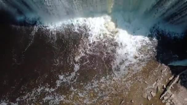 Aerial Jgala Waterfall Estonia — Stock video
