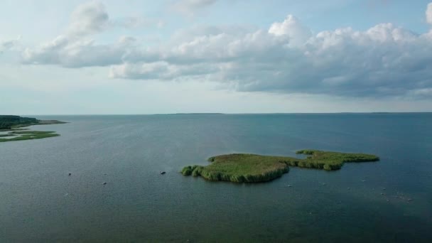 Drone Shot Coast Estonian Island Saaremaa — ストック動画