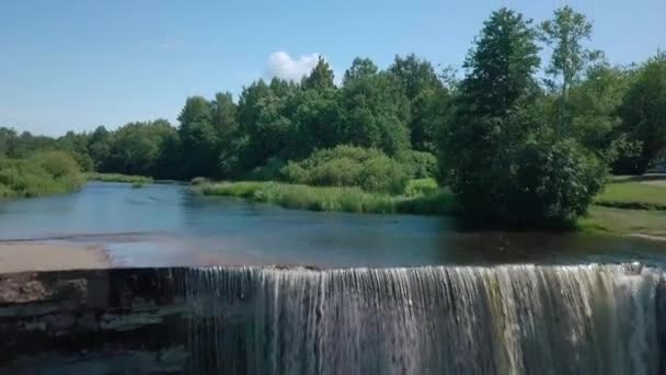 Aerial Jgala Waterfall Estonia — 비디오