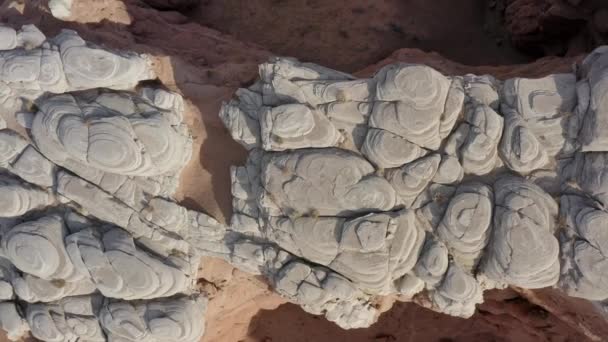 Top Ascending Drone Shot Very Unique Rock Cliff Formation Southern — Video Stock