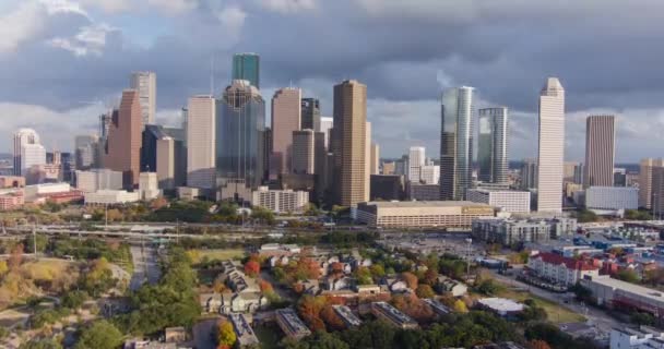 Time Lapse Establishing Shot Downtown Houston — Stock video