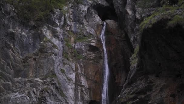 Amazing Waterfall Ledro Trentino North Italy — Stock video