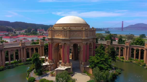Дворец Изящных Искусств Сан Франциско Калифорния — стоковое видео