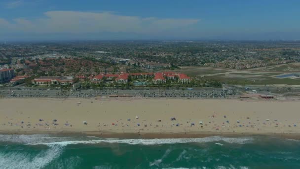 Drone Flying Away Huntington Beach — Video