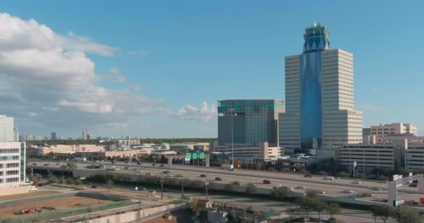 Drone View Memorial City Area West Houston Sunny Day — Vídeo de stock