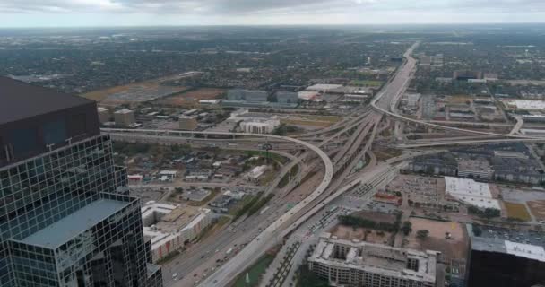 Aerial View Galleria Area Houston Texas — Stock Video