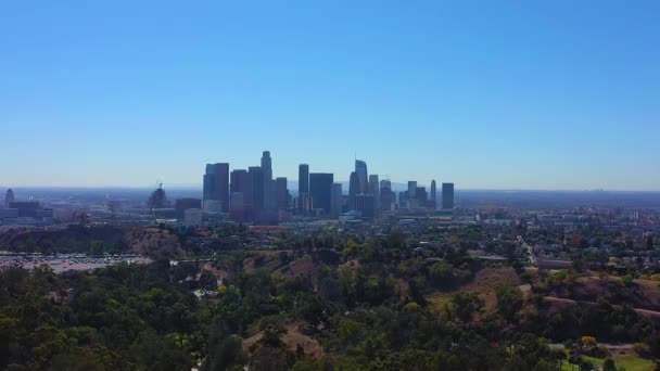 Slow Aerial Shot Flying City Los Angeles California — Wideo stockowe