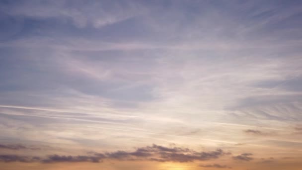 Verstrijken Van Tijd Mooie Hemel Met Wolken Achtergrond Lucht Met — Stockvideo