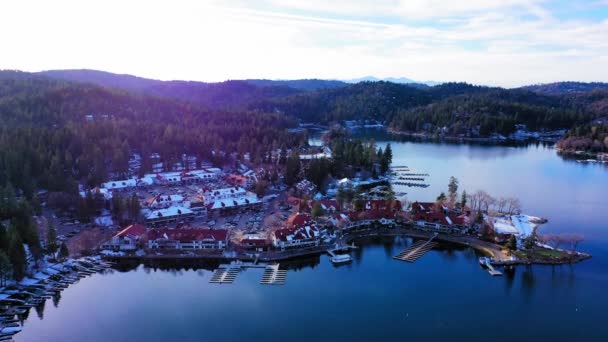 Flying Lake Arrowhead Village Light Snow — Wideo stockowe