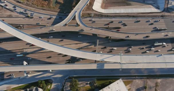 Aerial Cars South Freeway Houston Texas — Vídeo de stock