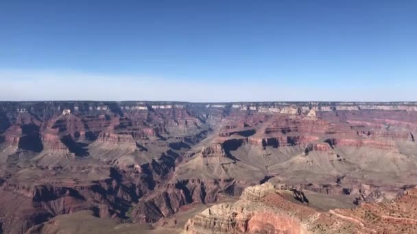 South Rim Grand Canyon Arizona Panning Left — Wideo stockowe