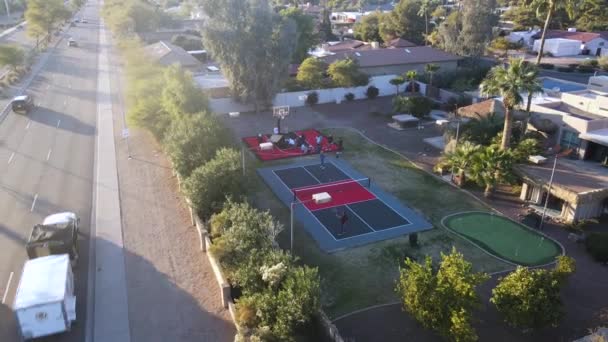 Residential City Neighborhood Real Estate Scottsdale Arizona Aerial — Stockvideo