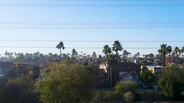 Urban American Cityscape Landscape Скоттсдейл Сити Аризона Воздушный — стоковое видео
