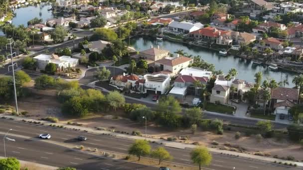Aerial Establishing View City Landscape Flagstaff Arizona — 비디오