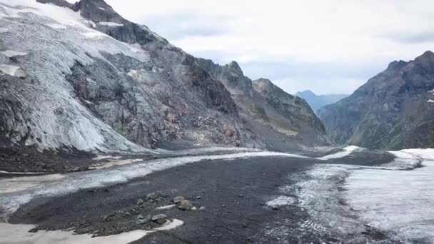 Aerial Stablishing Shot Grindelwald Glacier Swiss Alps Europe — Video Stock