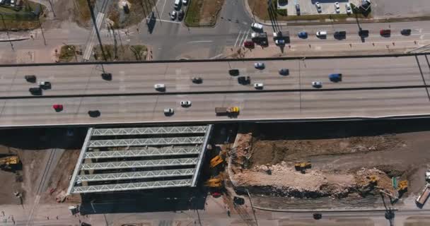 Aerial Cars 610 South Freeway Houston Texas — 비디오