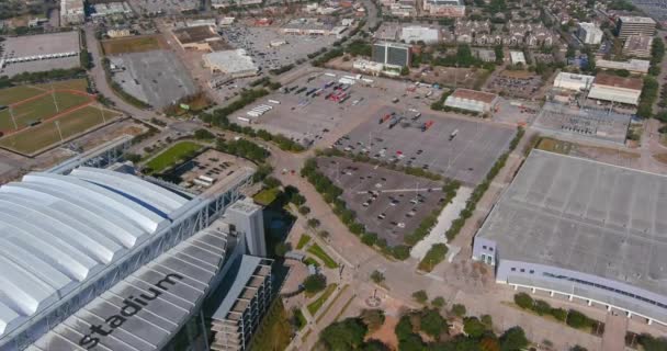 Aerial View Astrodome Reliant Stadium Houston Texas — Vídeos de Stock