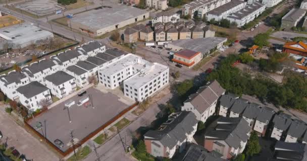 Aerial View Newly Built Homes Downtown Houston Texas — Vídeo de stock