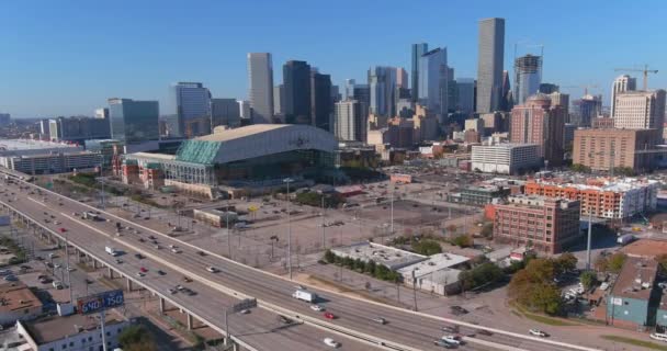 Aerial View Downtown Houston Surrounding Landscape — Stock video
