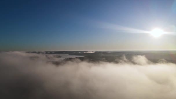 Sunrise Clouds Midwest Usa Aerial Establishing Copy Space Sky — Stockvideo