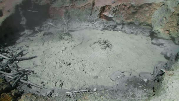 Boiling Mud Pot Lassen Volcanic National Park 120 Fps Slow — Video Stock