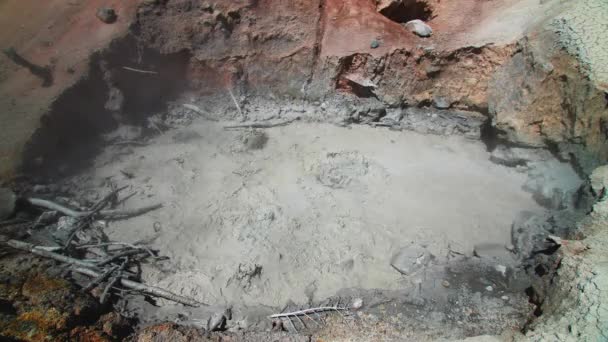 Boiling Mud Pot Lassen Volcanic National Park — Stock Video
