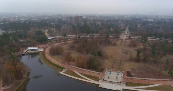 Aerial View Memorial Conservancy Park Houston Texas — Wideo stockowe