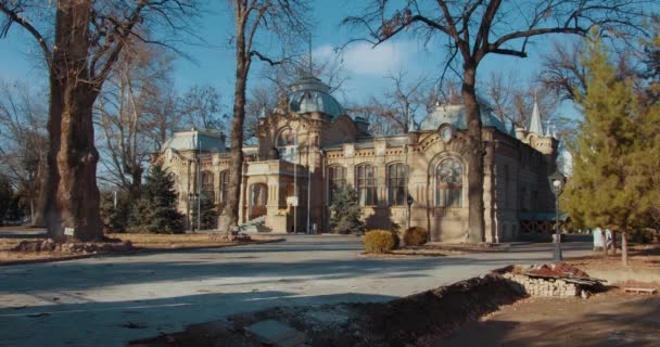 Palace Duke Nikolai Romanov Tashkent Elegant Palace Built 1891 Gray — Stockvideo