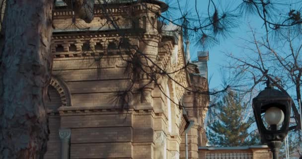 Palace Duke Nikolai Romanov Tashkent Elegant Palace Built 1891 Gray — Vídeo de stock