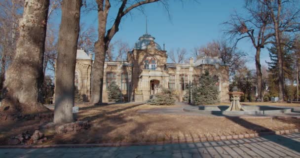 Palace Duke Nikolai Romanov Tashkent Elegant Palace Built 1891 Gray — Stok Video