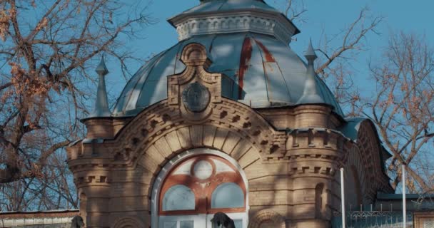 Palace Duke Nikolai Romanov Tashkent Elegant Palace Built 1891 Gray — Stockvideo