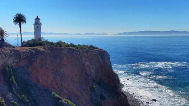 Still Video Lighthouse Catalina Island Background Rancho Palos Verdes California — ストック動画