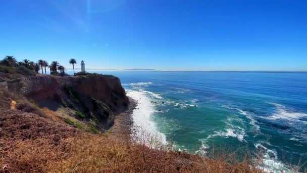 Ακόμα Βίντεο Του Rancho Palos Verdes Ένα Φάρο Και Νησί — Αρχείο Βίντεο