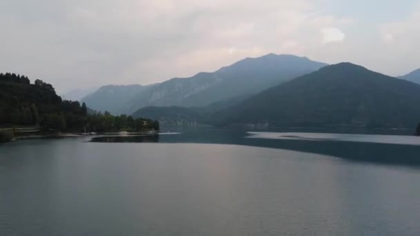 Ravishing Finest Turquoise Glow Lake Ledro Valley Ledro Trentino Italy — ストック動画