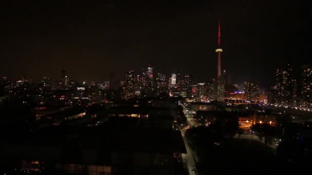 Toronto Evening Skyline Summer Night — Stockvideo