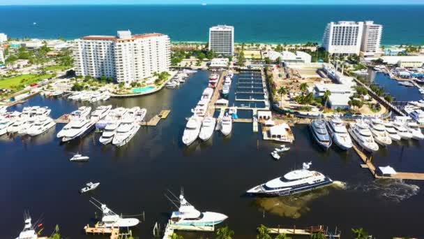 Huge Yachts Fort Lauderdale Florida — ストック動画